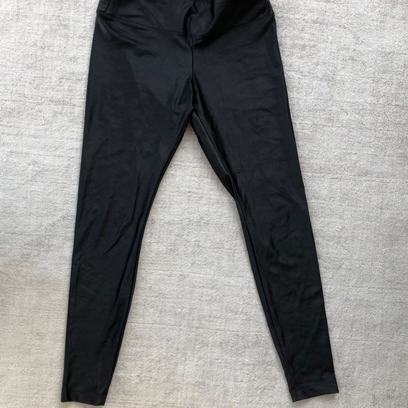 80's style shiny Koral leggings in good condition - Picture 3 of 4